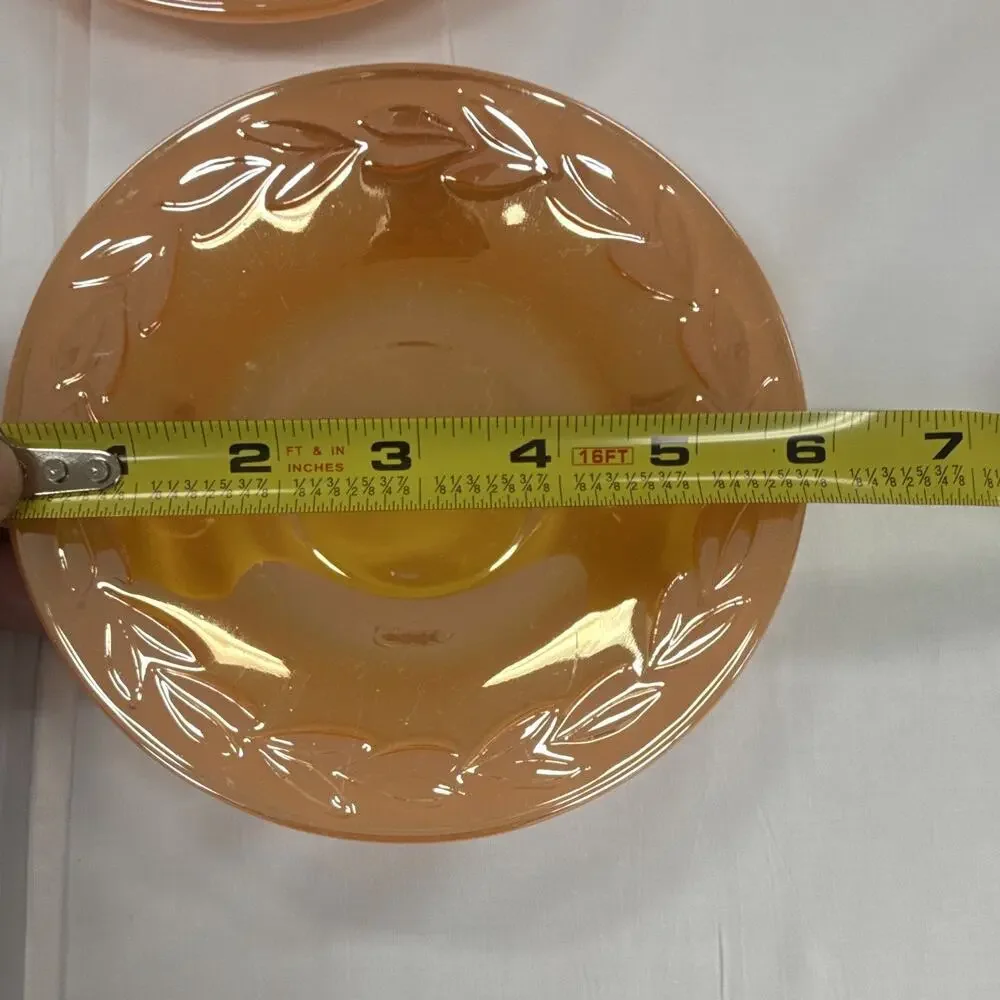 Copied - Pink Pressed Glass Laurel Pattern Round Plate 6 in